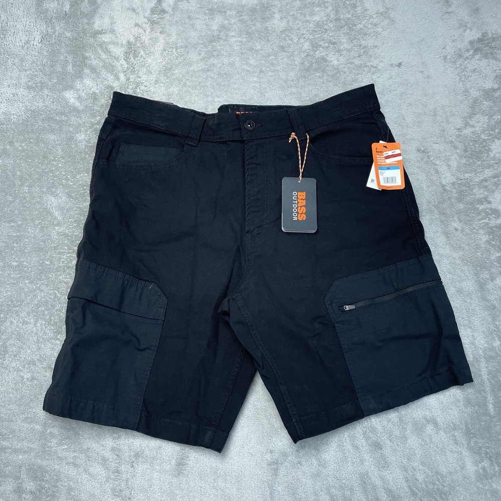 Bass Outdoor Men's 36 Pro Cargo Shorts Caviar Cotton a1948